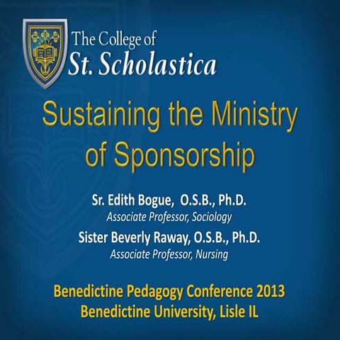 Sustaining the Ministry of Sponsorship