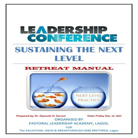 Sustaining the Next Level Retreat Modules SIB brethren