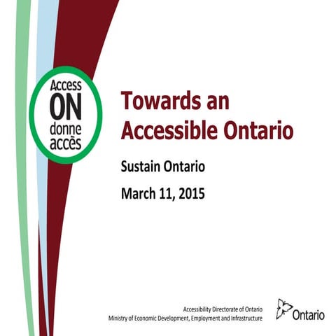 Towards an Accessible Ontario