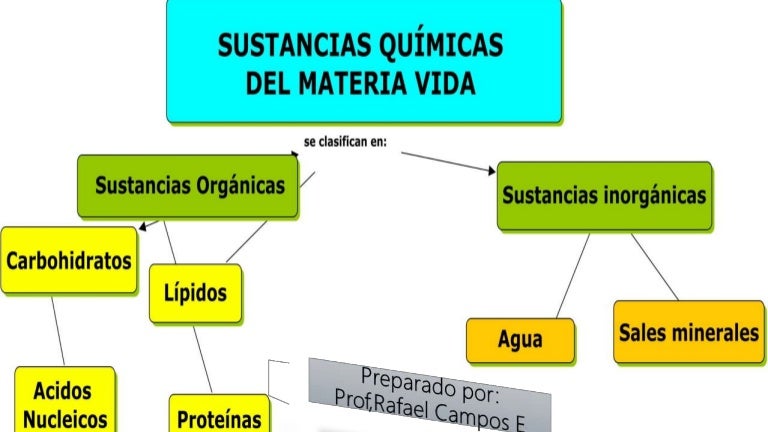 Sustancias orgánicas e de la materia viva.