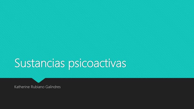 Sustancias psicoactivas