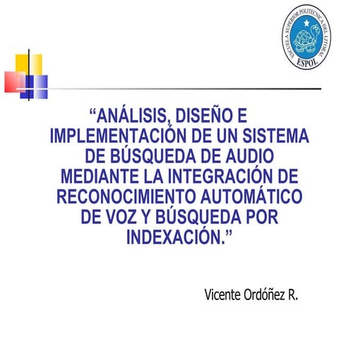 Sistema de Recuperacion de Audio