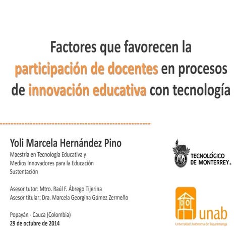 Factores Innovacion Educativa