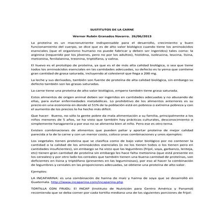 Sustitutos de la carne