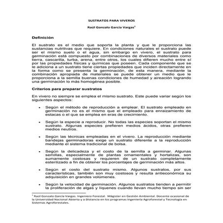 Sustratos para viveros