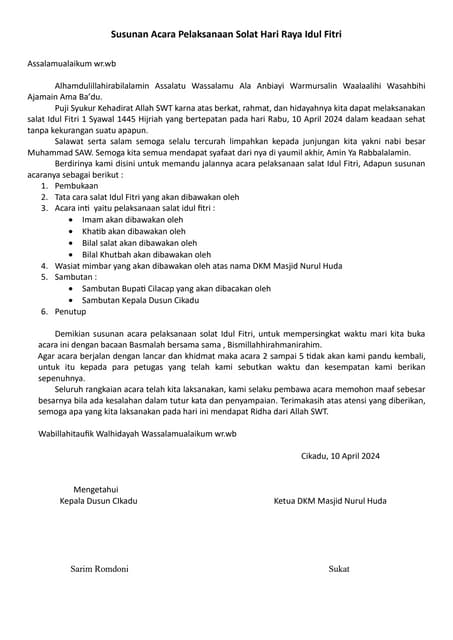 Susunan Acara Pelaksanaan Solat Hari Raya Idul Fitri.docx