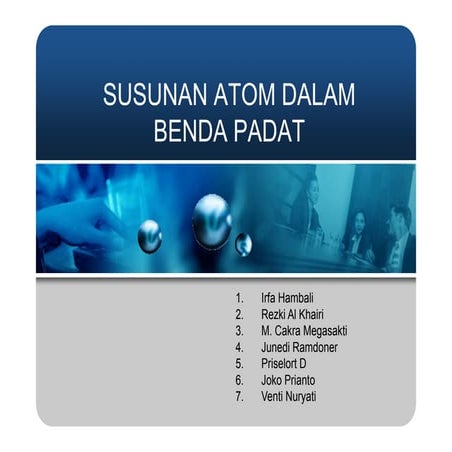 Susunan atomdalambendapadat