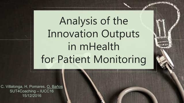 Analysis of the Innovation Outputs in mHealth for Patient Monitoring
