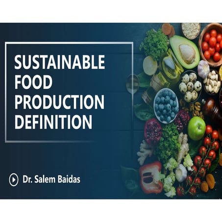 Sustainable Food Production Definition             