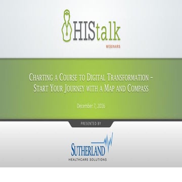 Sutherland and International Institute for Analytics HIStalk Webinar - Charti...