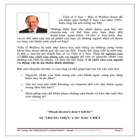 SỰ TRUNG THỰC CỦA CÁC XÁC CHẾT