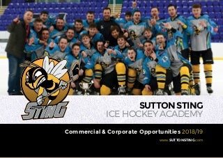 Sutton Sting Sponsorship Opportunities 2018/19