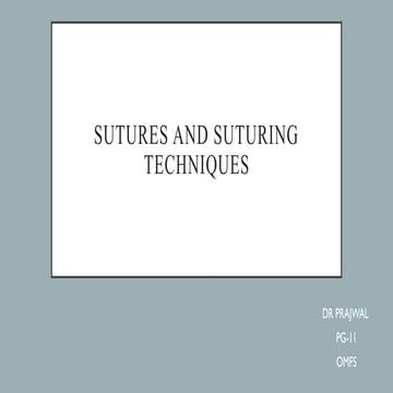 Sutures And Suturing Techniques Periodontology Pptx