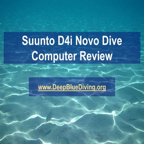 Suunto D4i Novo Dive Computer Review | PPT