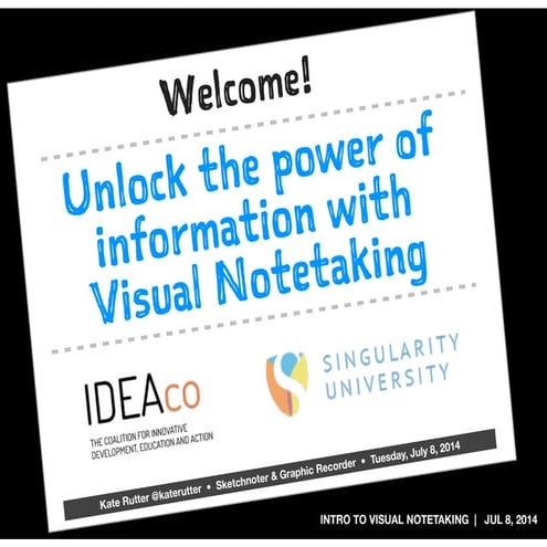 The Power of Visual Notetaking :: XYC @Singularityu [Tue Jul 9, 2014]