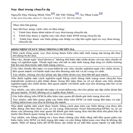 SUY THAI TRONG CHUYỂN DẠ