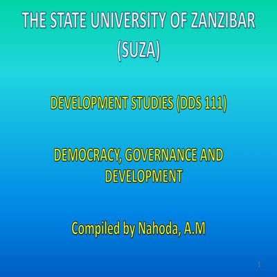 Suza dds 02  democracy governance and development   show