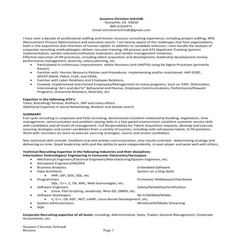 Suzanne Schmidt Resume  