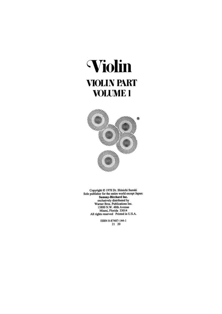 Suzuki Violin Method Vol 01