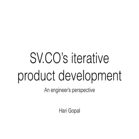 SV.CO’s iterative product development | PPT