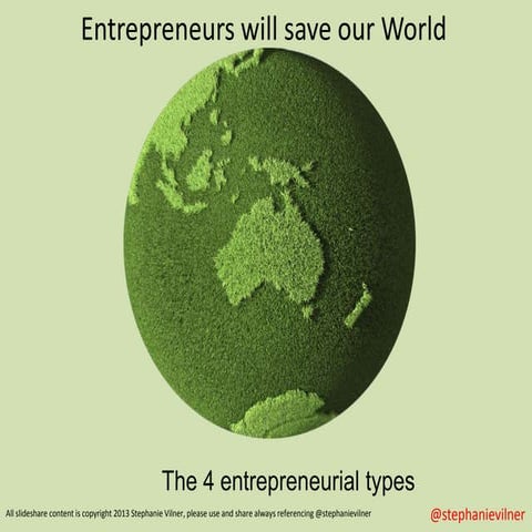 The 4 types of ENTREPRENEUR who will save our World