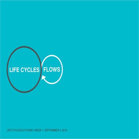 Lifecycles & Flows | Class 1 - September 4