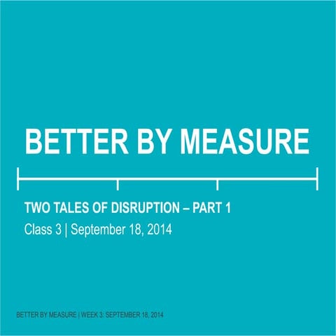Better by Measure: Two Tales of Disruption (Class 3, SVA Products of Design 2014)