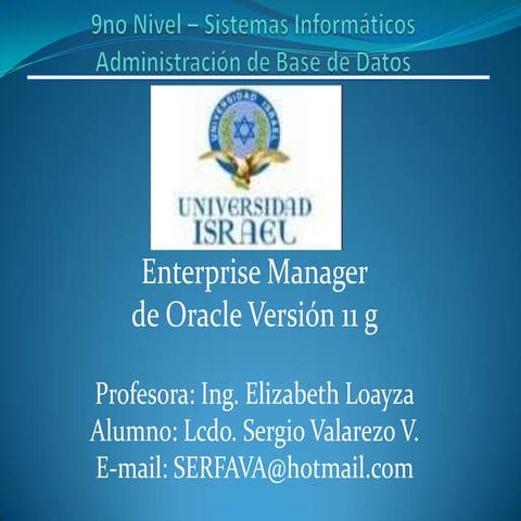Enterprise Manager Oracle 11g
