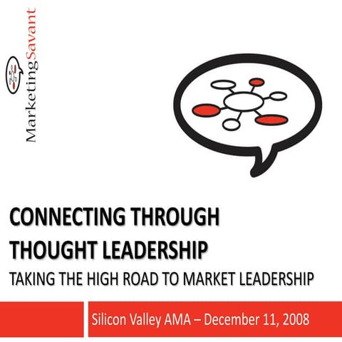 Thought Leadership Marketing - Silicon Valley AMA (SVAMA)