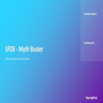 SFDX – Myth Buster, Svatopluk Sejkora