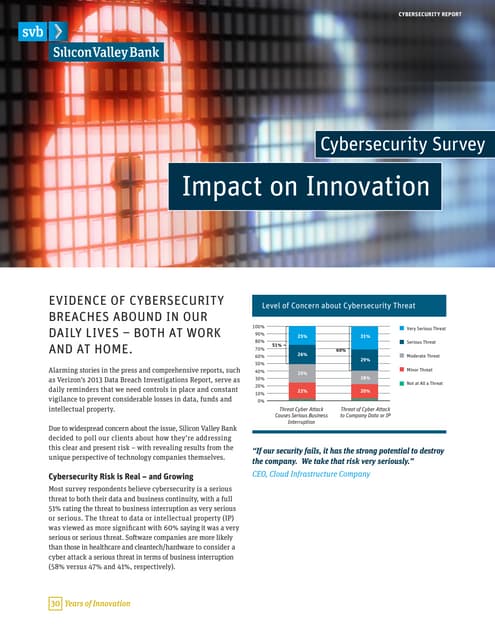 SVB Cybersecurity Impact on Innovation Report - Overview
