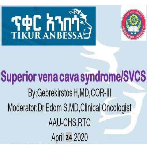 management of superior vena cava syndrome,SVCS | PPTX