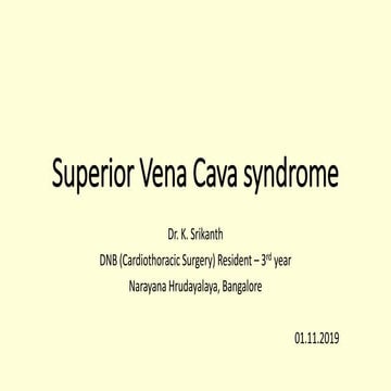 SVC syndrome - a surgical perspective