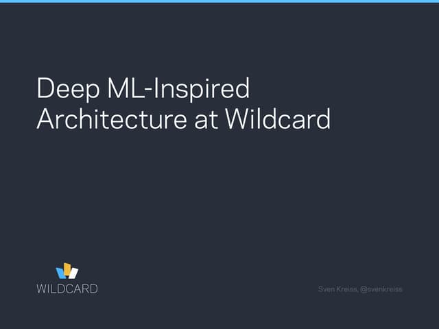 Sven Kreiss, Lead Data Scientist, Wildcard at MLconf ATL - 9/18/15