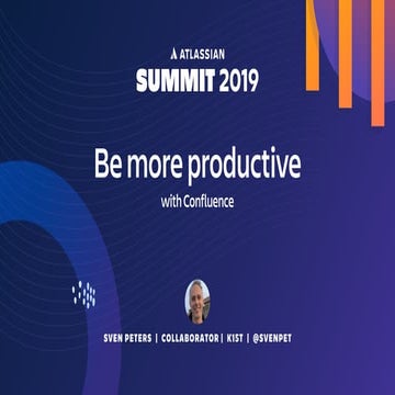 Be More Productive with Confluence