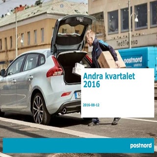 Presentation av delårsrapport Q2 2016