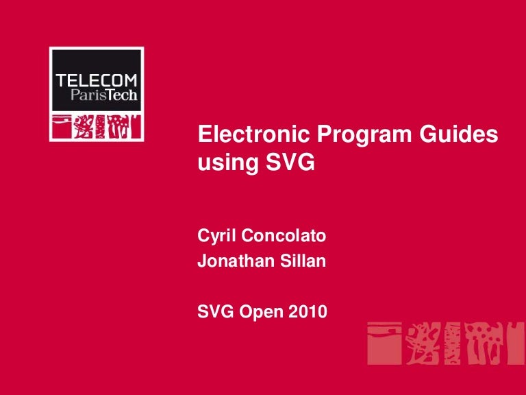 Electronic Program Guides using SVG
