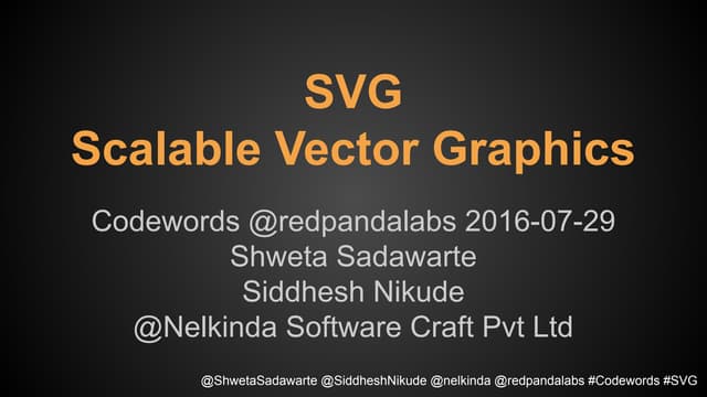 SVG - Scalable Vector Graphics