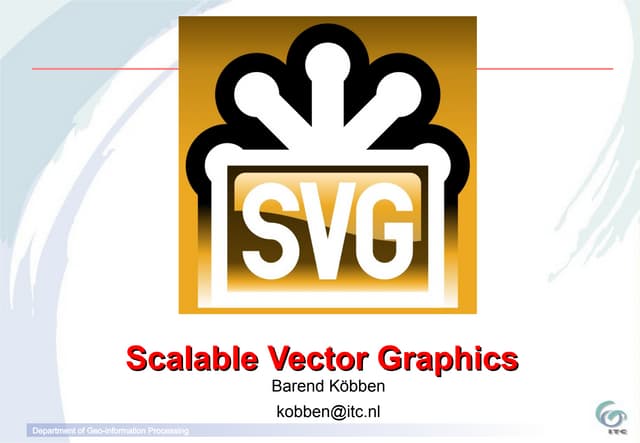 Scalable Vector Graphics for webmapping