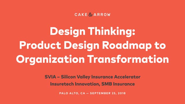 Design Thinking: Product Design Roadmap to Organization Transformation