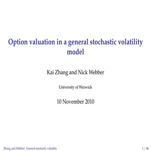 ImperialMathFinance: Finance and Stochastics Seminar