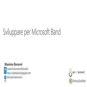 Sviluppare per Microsoft Band