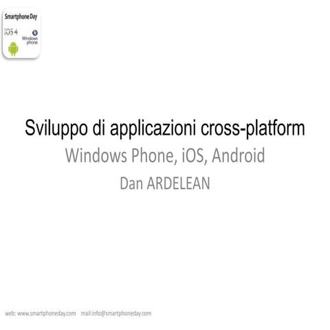 Sviluppo di applicazioni mobile cross platform
