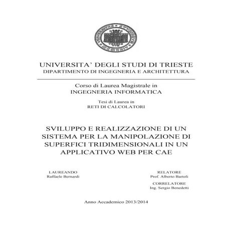 Sviluppo e realizzazione di un sistema per la manipolazione di superfici trid...