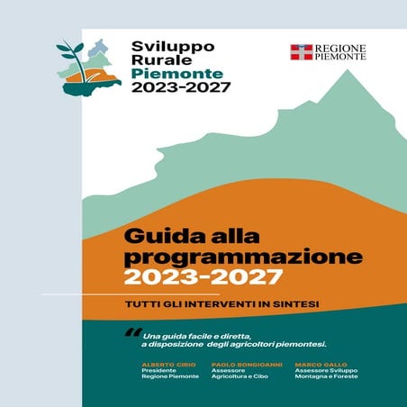 Sviluppo Rurale Piemonte 2023-2027 - Guida alla programmazione .pdf