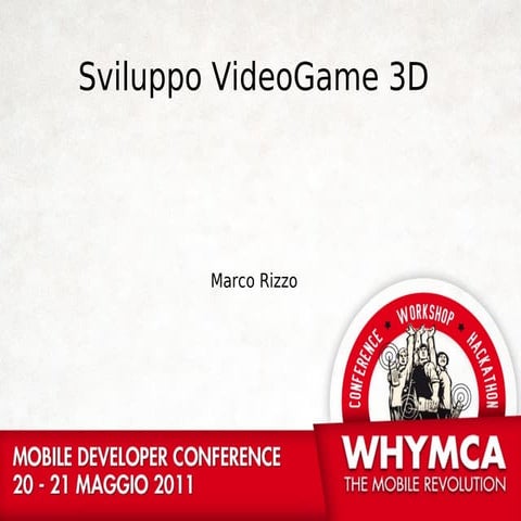 SVILUPPO DI VIDEOGIOCHI SU PIATTAFORMA ANDROID: COSA C’E’ OLTRE IL 2D. COMPRE...
