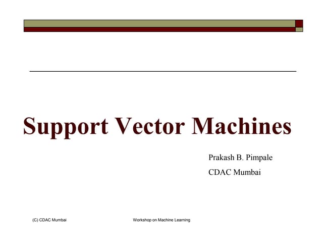 Support Vector Machines for Classification