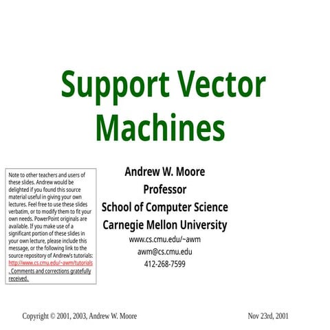 Support Vector Machine Lecture 2 For Machine Learning