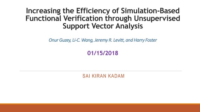 SVM - Functional Verification