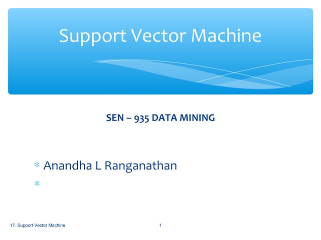 Support Vector machine